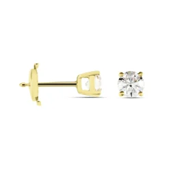 New Histoire d'Or Boucles D'oreilles Puces Victoria Or Jaune Diamant