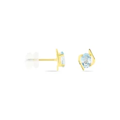 Histoire d'Or Boucles D'oreilles Puces Vrille Ovale Or Jaune Topaze* Boucles D'Oreilles|Clous D'Oreilles