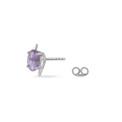 Histoire d'Or Boucles D'oreilles Puces Vrille Ovale Or Blanc Amethyste* Boucles D'Oreilles|Clous D'Oreilles