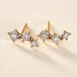 Histoire d'Or Boucles D'oreilles Puces Xene Or Jaune Diamant* Boucles D'Oreilles|Clous D'Oreilles