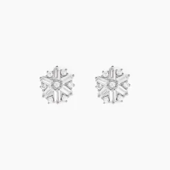Hot Histoire d'Or Boucles D'oreilles Puces Ysatis Argent Blanc Oxyde De Zirconium