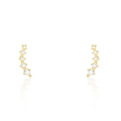 Online Histoire d'Or Boucles D'oreilles Puces Youssa Barrettes Or Jaune Oxyde De Zirconium
