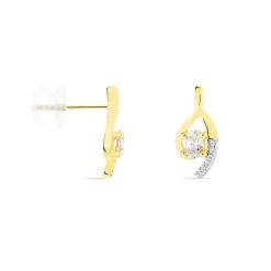 Clearance Histoire d'Or Boucles D'oreilles Sagesse Oxyde or jaune oxyde