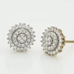 New Histoire d'Or Boucles D'oreilles Veronick Or Jaune Diamant