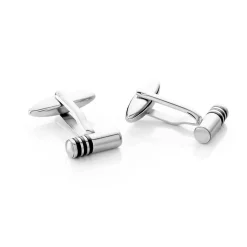 Online Histoire d'Or Boutons De Manchette Gaudens Acier Bicolore