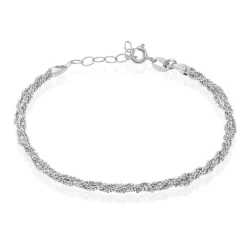 Histoire d'Or Bracelet Abie Torsade Argent Blanc* Bracelets|Bracelets Fantaisie
