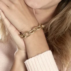 Histoire d'Or Bracelet Aelia Maille Alternee Acier Jaune* Bracelets|Bracelets Fantaisie