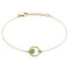 Clearance Histoire d'Or Bracelet Amalthea Plaqué Or Doré Aventurine Vert