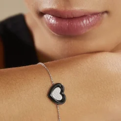 Hot Histoire d'Or Bracelet Ana-paula Argent Blanc Céramique Et Oxyde De Zirconium