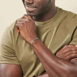 New Histoire d'Or Bracelet Anilo Noircie Argent Blanc