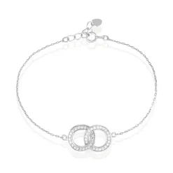 Clearance Histoire d'Or Bracelet Anne Argent Blanc Oxyde De Zirconium