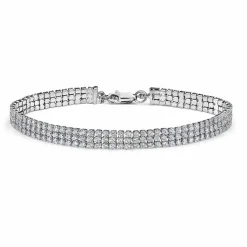Discount Histoire d'Or Bracelet Anthia Argent Blanc Oxyde De Zirconium