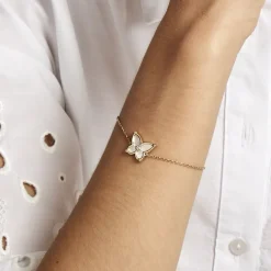 Online Histoire d'Or Bracelet Areli Plaque Or Doré Nacre Oxyde De Zirconium