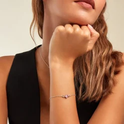 Sale Histoire d'Or Bracelet Argent Blanc Atieno Oxyde De Zirconium argent blanc oxyde rose