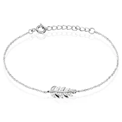 Histoire d'Or Bracelet Argent Blanc Jade Oxydes De Zirconium Blancs* Bracelets|Bracelets Fantaisie