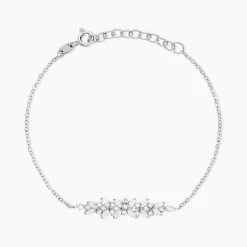 Best Histoire d'Or Bracelet Argent Blanc Precieux Flocon Oxyde De Zirconium