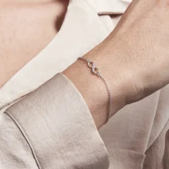 New Histoire d'Or Bracelet Argent Blanc Teoxane