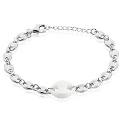 Hot Histoire d'Or Bracelet Ashoka Argent Blanc Céramique argent blanc céramique blanc