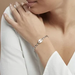 Hot Histoire d'Or Bracelet Ashoka Argent Blanc Céramique argent blanc céramique blanc