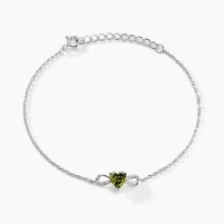 Outlet Histoire d'Or Bracelet Atieno Argent Blanc Oxyde De Zirconium argent blanc oxyde vert
