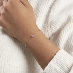 Histoire d'Or Bracelet Auxana De Zirconium argent rose oxyde