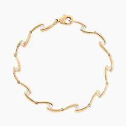 Outlet Histoire d'Or Bracelet Ayda Plaqué Or Jaune Oxyde De Zirconium
