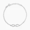 Hot Histoire d'Or Bracelet Bastin Argent Blanc Oxyde De Zirconium