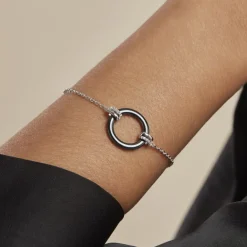 Hot Histoire d'Or Bracelet Bertillianne Argent Blanc Céramique Et Oxyde De Zirconium