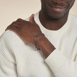 Outlet Histoire d'Or Bracelet Cadia Antique Acier Noir