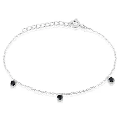 Histoire d'Or Bracelet Callias Argent Blanc Oxyde De Zirconium Noir* Bracelets|Bracelets Fantaisie