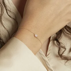 Histoire d'Or Bracelet Campsis Or Jaune Calcedoine