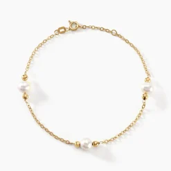 Best Histoire d'Or Bracelet Cannelle Or Jaune Perle De Culture