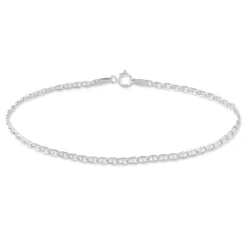 Discount Histoire d'Or Bracelet Capucin Or Blanc Maille Marine Plate