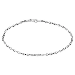 Discount Histoire d'Or Bracelet Capucin Maille Marine Plate or blanc