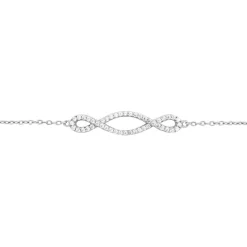 Hot Histoire d'Or Bracelet Carla Argent Blanc Oxyde De Zirconium