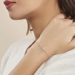 Hot Histoire d'Or Bracelet Carla Argent Blanc Oxyde De Zirconium