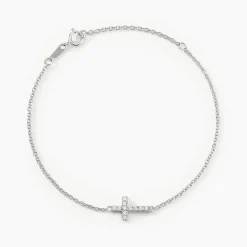 Outlet Histoire d'Or Bracelet Carlie Argent Blanc Oxyde De Zirconium