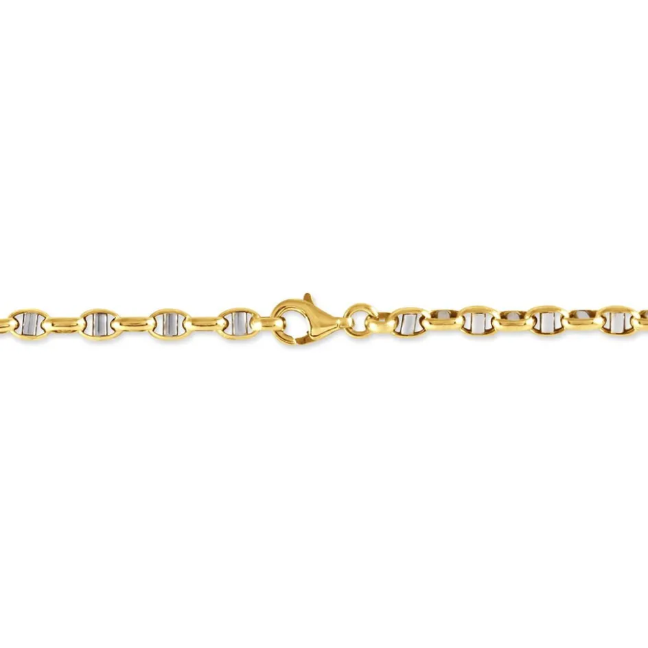 Sale Histoire d'Or Bracelet Carlo Or Bicolore Maille Marine Ronde