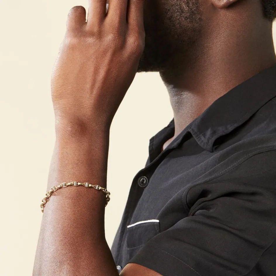 Histoire d'Or Bracelet Carlo Or Bicolore Maille Marine Ronde* Bracelets|Bracelets Maille