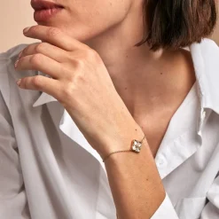 Histoire d'Or Bracelet Cassian Plaque Or Doré Nacre Oxyde De Zirconium* Bracelets