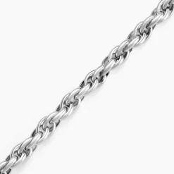 New Histoire d'Or Bracelet Chaine Epaisse Dusty acier blanc