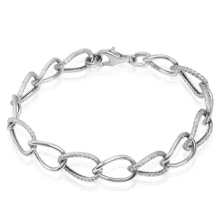 Outlet Histoire d'Or Bracelet Christia Argent Blanc
