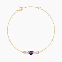 Clearance Histoire d'Or Bracelet Clothilde Or Jaune Améthyste Oxyde De Zirconium or jaune améthyste violet