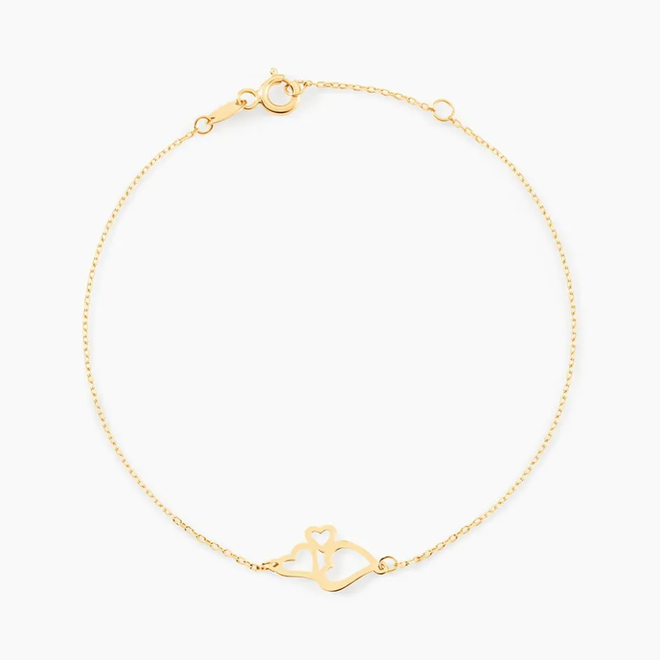 Discount Histoire d'Or Bracelet Corazones Or Jaune