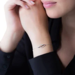 Histoire d'Or Bracelet Courbes Or Blanc Diamant* Bracelets