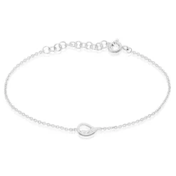Online Histoire d'Or Bracelet Court Argent Blanc Sylvan Oxyde De Zirconium