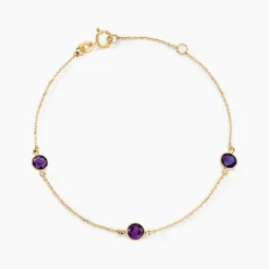 Online Histoire d'Or Bracelet Cressida Or Jaune Amethyste Violet