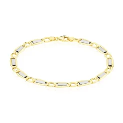 Online Histoire d'Or Bracelet Danae Plaquette Or Bicolore