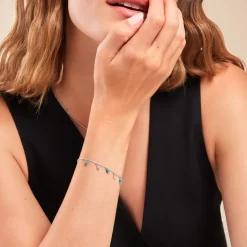 Histoire d'Or Bracelet Darcie Argent Blanc Turquoise* Bracelets|Bracelets Fantaisie