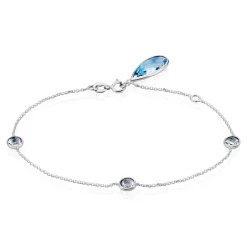 Discount Histoire d'Or Bracelet Dennis Or Blanc Topaze